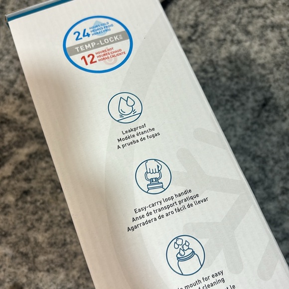 2 PACK ThermoFlask Double-WALL Insulated stainless steel Bottles Set BLUE/BLACK - Picture 7 of 8